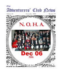 December 2006 Adventurers Club News Cover